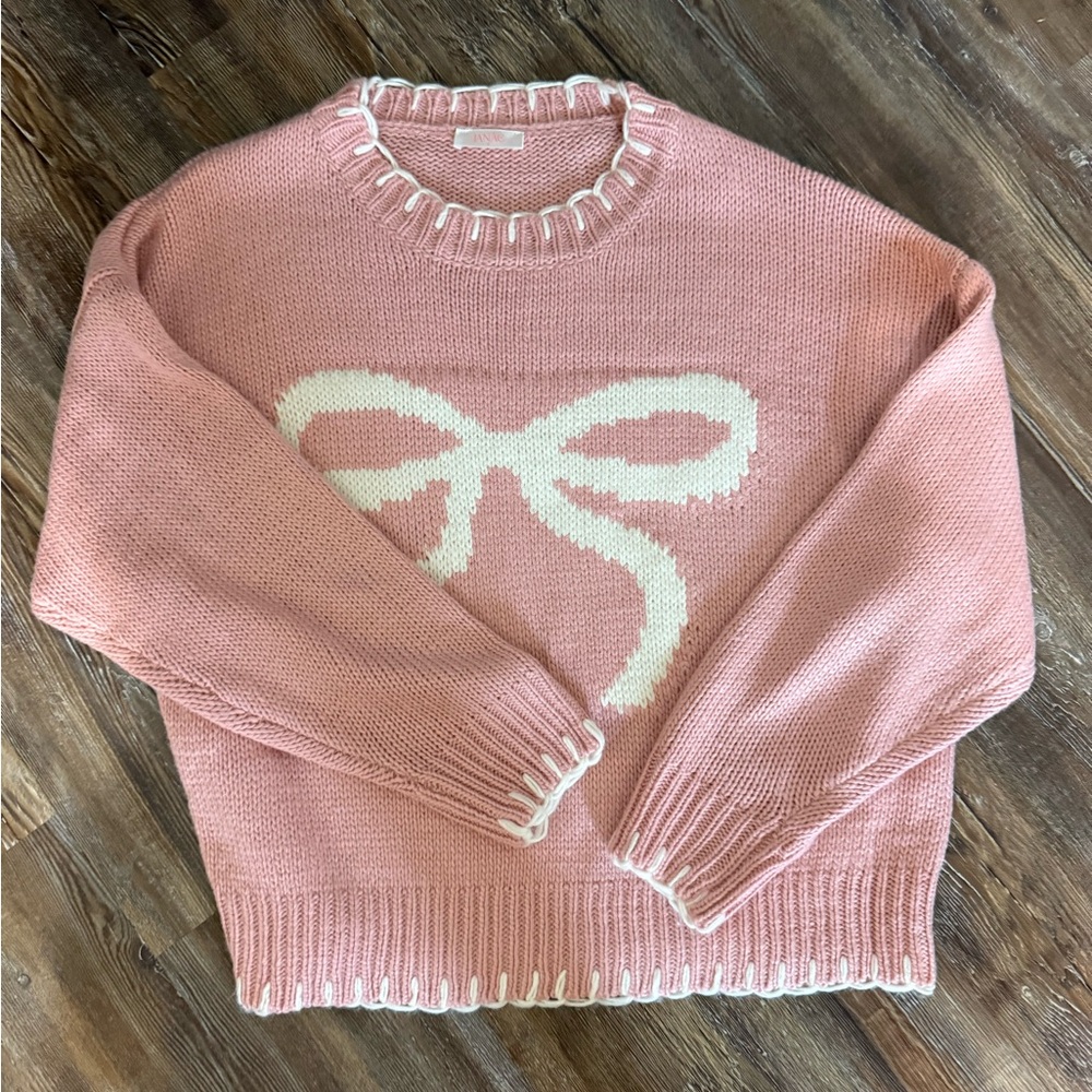 Pink Bow Sweater